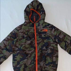Kids reversible north face puffer jacket